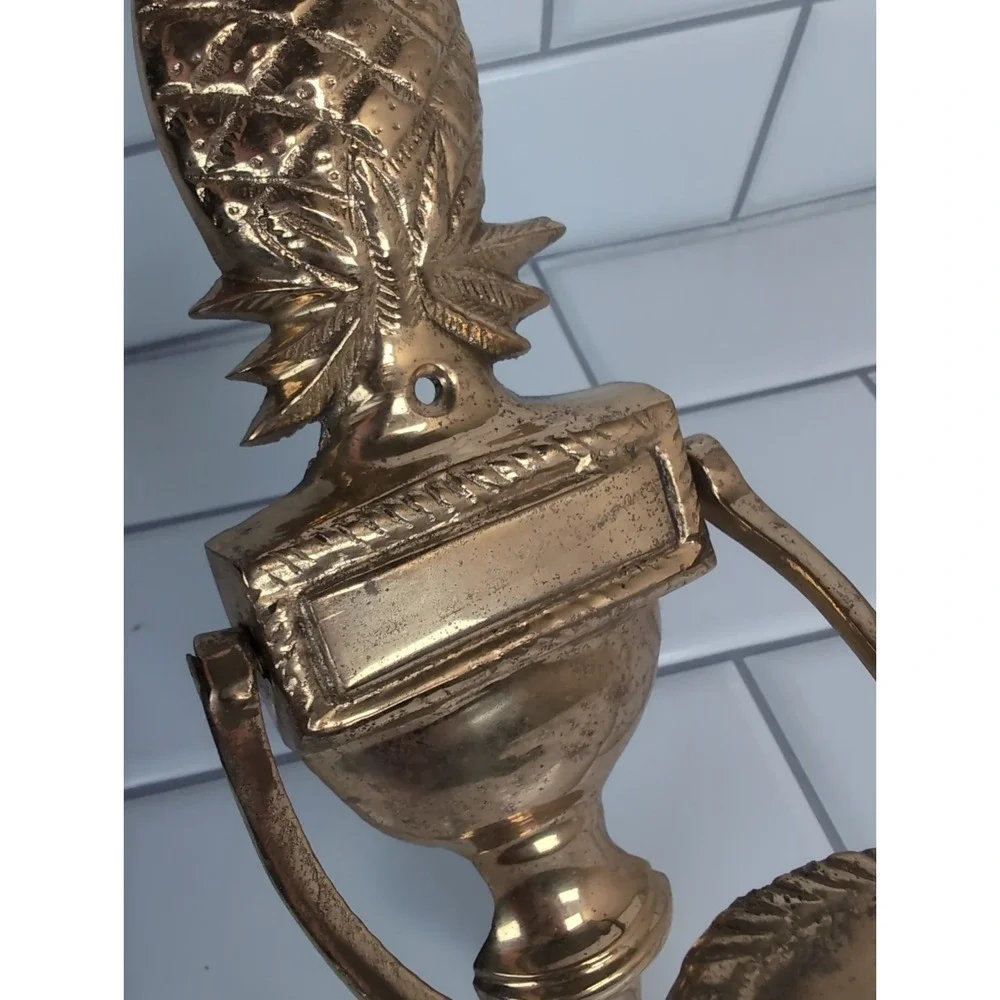 Door Knocker Solid Brass Pineapple Victorian Vintage Art Engraveable Beautiful